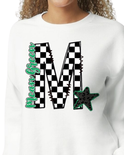 Youth crewneck checkered m
