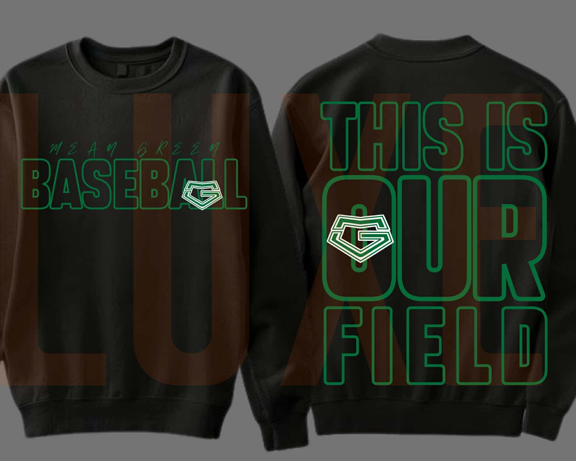 Youth sized crewneck sweatshirt this is our field