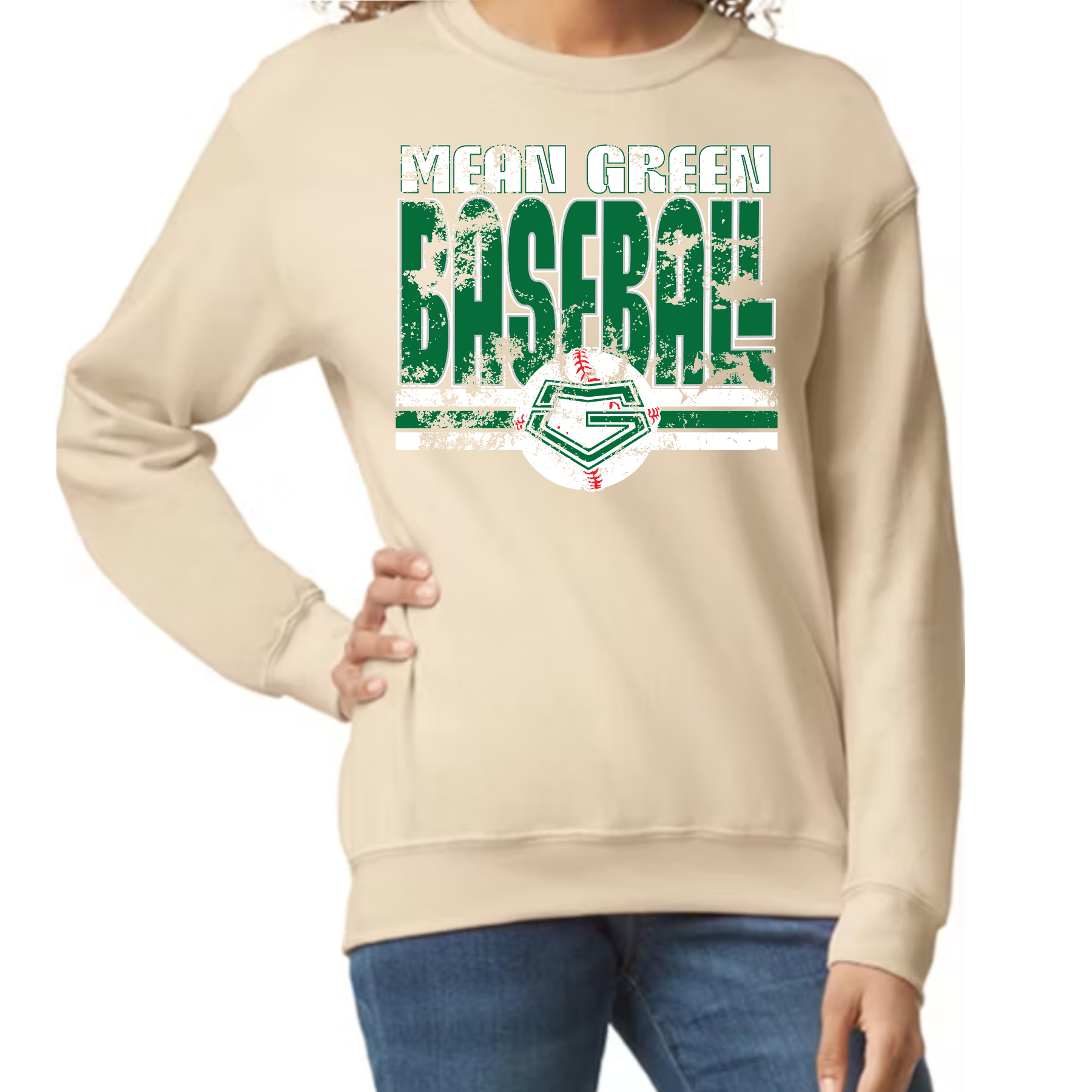 Adult Mean Green Baseball Sweatshirt