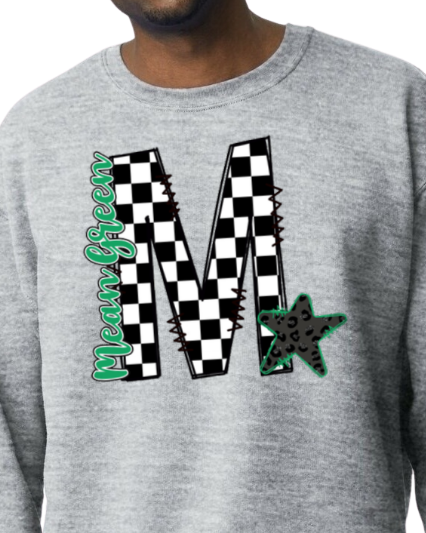 Youth crewneck checkered m